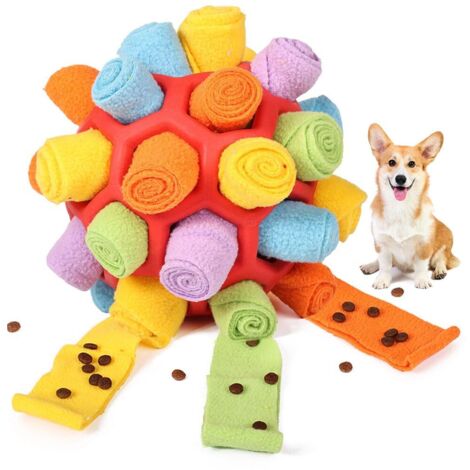 Balle à renifler pour Chiens, Jouet à renifler, entraînement à la Nourriture Lente, Jeu de Chiot résistant aux morsures, Jouet Intelligent, Balle de Nourriture, entraînement à l'odeur pour chi