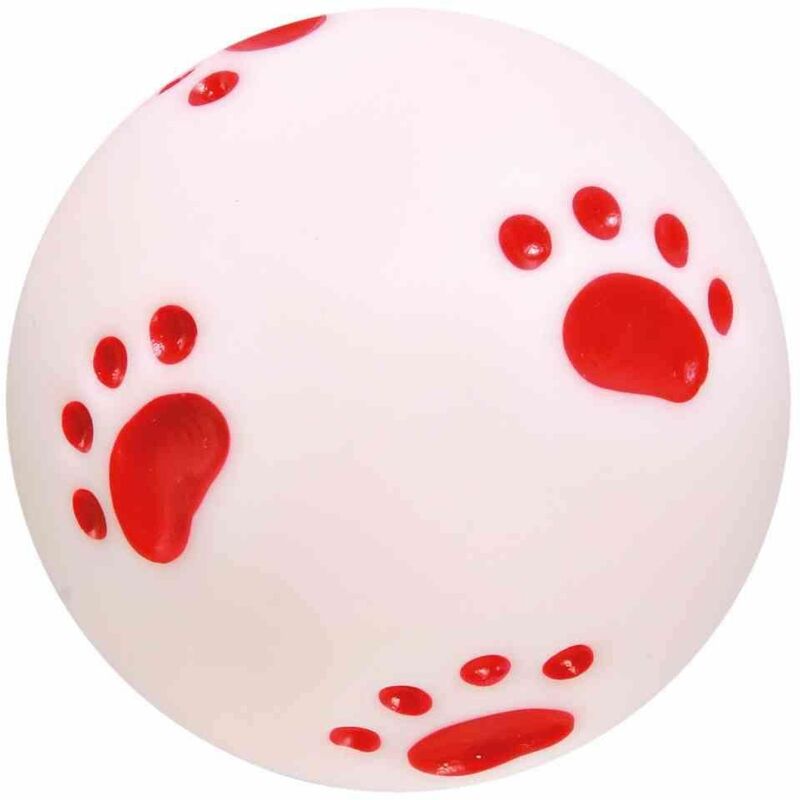Trixie - Balle avec empreintes pattes, en vinyle - ø 10 cm