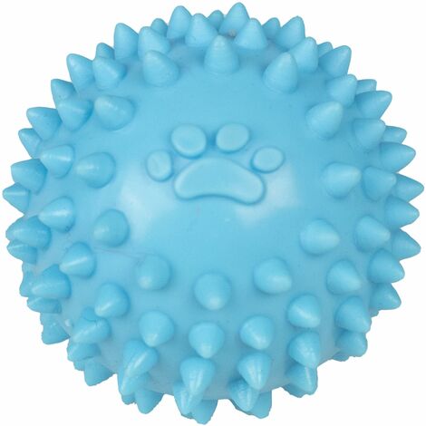 Balle avec picots pour chiot : Bleu