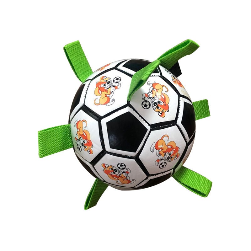 Balle de chien indestructible balle de chien balle de chien interactive chien pompe à air de jeu intérieur et extérieur(noir et blanc)