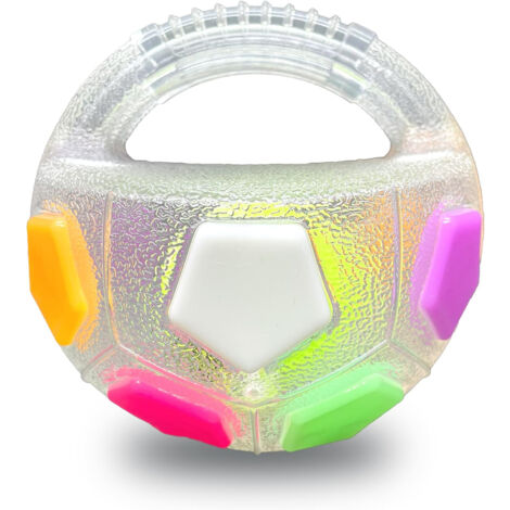 Balle de jeu flottante pour chien avec poignée – Jouet à mâcher résistant et couineur pour chiens de taille moyenne et grande, idéale pour l'entraînement, les jeux d'eau et en extérieur.