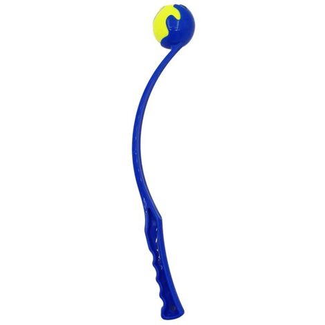 Balle de lanceur de chien de jouet de chien de tir de lanceur de tennis(bleu)