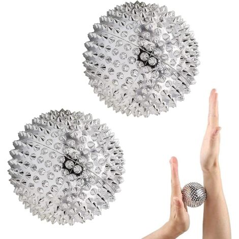 Balle de massage argentée pour relaxation et soins du corps