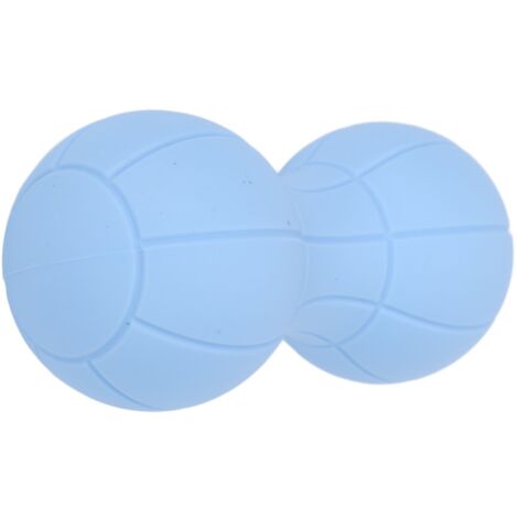 Balle de massage double bleue en forme de cacahuète pour soulagement musculaire et récupération sportive