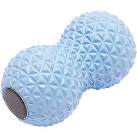 Balle de massage double en EVA souple et portable pour la relaxation musculaire à domicile - Bleu