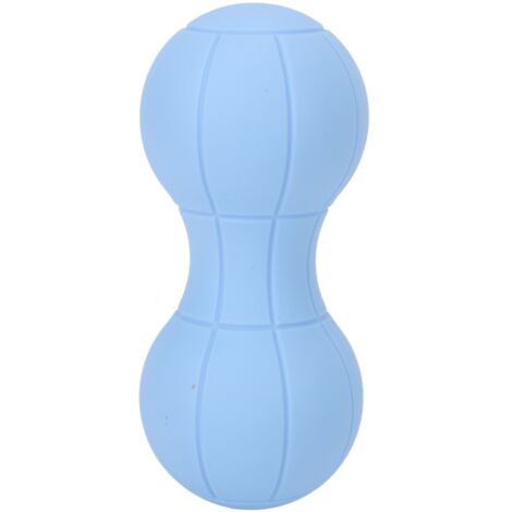 Balle de massage double en forme de cacahuète bleue pour thérapie physique et massage des tissus profonds