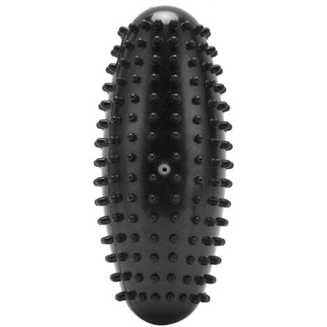 Balle de massage durable en PVC sans odeur pour soulagement musculaire, multifonction et portable, idéale pour le dos et la fasciite plantaire, couleur noire.