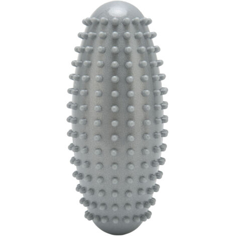 Balle de massage durable sans odeur en PVC pour soulagement musculaire, rouleau multifonction portable pour pieds, dos et fasciite plantaire, couleur grise.