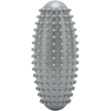 Balle de massage durable sans odeur en PVC pour soulagement musculaire, rouleau multifonction portable pour pieds, dos et fasciite plantaire, couleur grise.