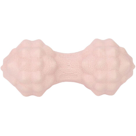 Balle de massage en forme de cacahuète, multidirectionnelle et ergonomique, pour la relaxation et la réduction du stress - Rose