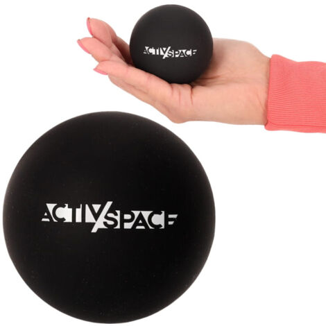 Balle de massage en silicone, balle de lacrosse - noire
