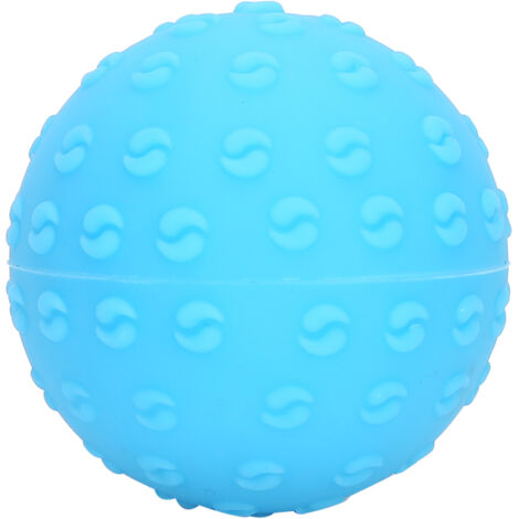 Balle de Massage en Silicone pour Fascia, Épaules et Mains - Fitness et Yoga - Bleue