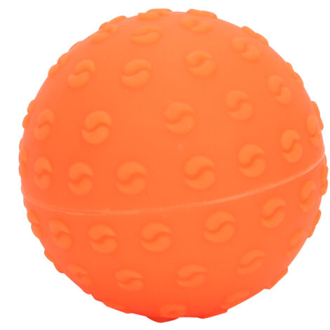 Balle de Massage en Silicone pour Fascia - Fitness, Yoga et Récupération Musculaire - Orange