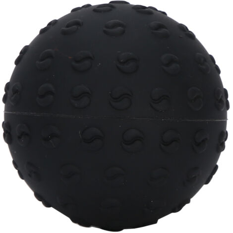 Balle de Massage en Silicone pour Fascia - Soulagement Musculaire, Yoga et Fitness - Noir