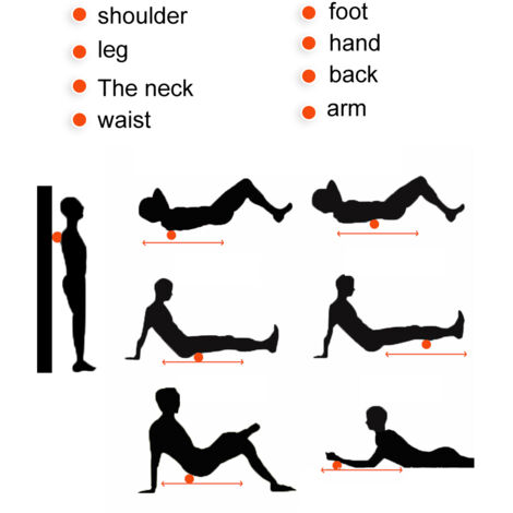 Balle de Massage en Silicone pour Fascia - Soulagement Musculaire, Yoga et Fitness - Noir