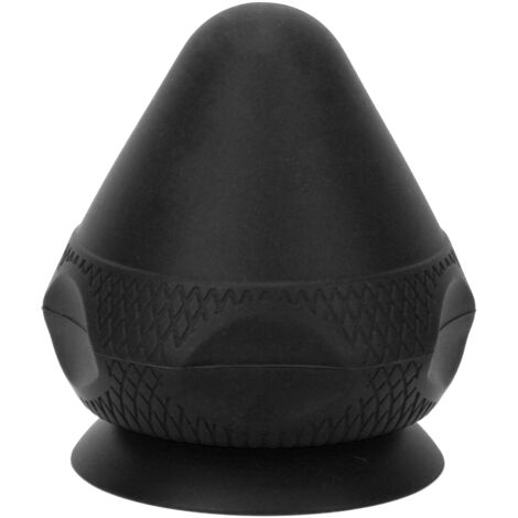 Balle de massage manuelle ergonomique en silicone noir - Confort et efficacité