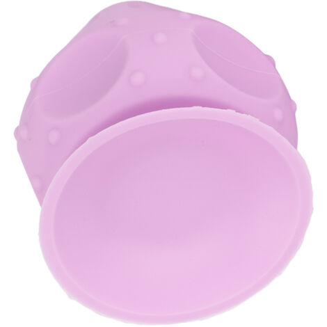 Balle de Massage Musculaire en Silicone avec Ventouse pour Dos, Nuque et Fessiers - Violet