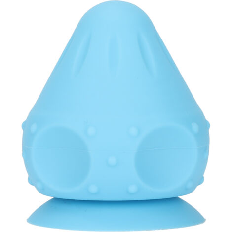 Balle de massage myofascial en silicone avec ventouse pour dos, taille et cou - Détente des points de déclenchement bleue
