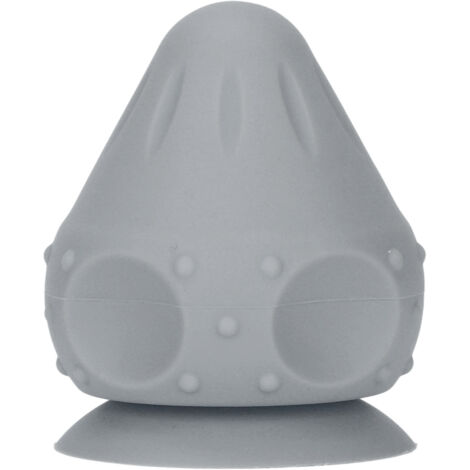 Balle de massage myofasciale en silicone avec ventouse pour le dos, la taille et le cou - Gris