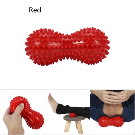 Balle de Massage Picotée pour Douleurs Musculaires et Mobilité - Fitness Rouge