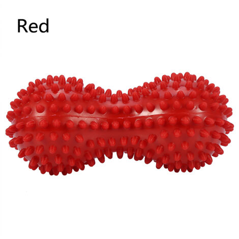 Balle de massage picotée pour exercices de mobilité et soulagement des douleurs musculaires - Rouge