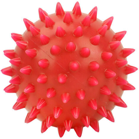 Balle de massage picots arachide PVC pour dos et pieds - Fitness et relaxation musculaire (rouge)