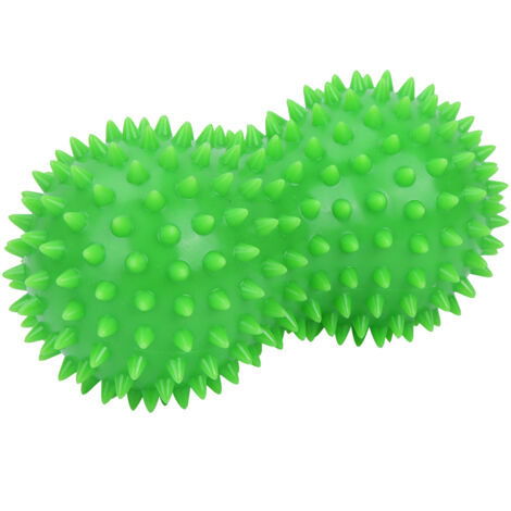 Balle de massage picots PVC pour dos et pieds - Détente musculaire fitness (vert)