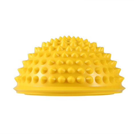 Balle de massage PVC demi-ronde pour yoga, fitness et gym - Jaune