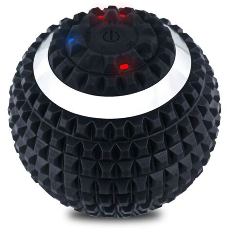 Balle de massage vibrante, 4 modes, balle de yoga haute intensité pour soulager les tensions et les douleurs musculaires, massage des jambes, du dos, de la fasciite plantaire, rechargeable via USB (no