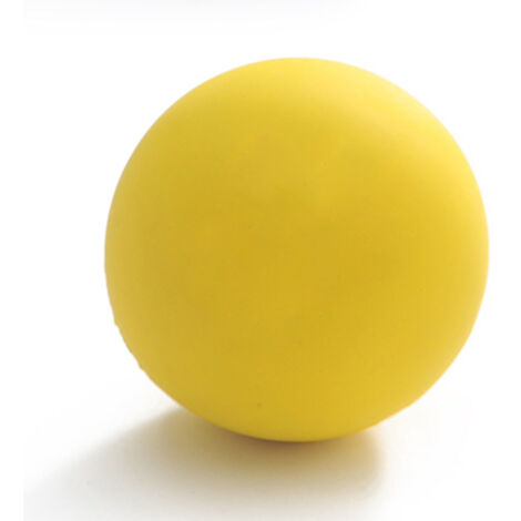 Balle de massage yoga en caoutchouc pour fascia, relaxant musculaire pour tous âges, jaune