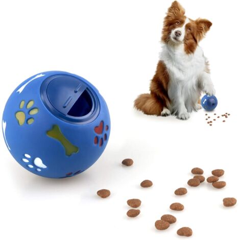 Balle de Nourriture pour Chien Jouet pour Chien Intelligence Distributeur de Nourriture pour Chien Puzzle Jeux d'Entraînement à Alimentation Lente (Bleu)