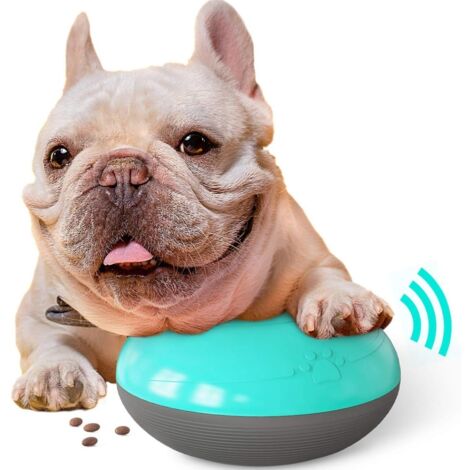 Balle de Nourriture pour Chien Petit Distributeur de Nourriture Jeux Intelligence Chien Jouet interactif à Manger Lent pour Chien et Chats (Bleu)