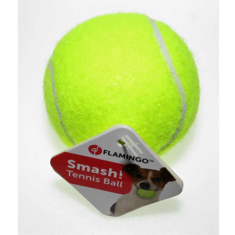 Flamingo Pet Products - Balle de tennis ø 6 cm. couleur jaune . jouet pour chien.
