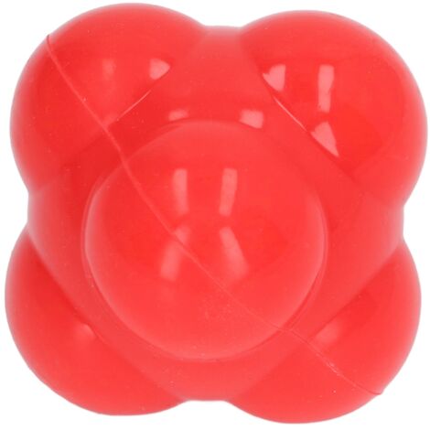 Balle d'Entraînement Hexagonale Rouge Vif - Développe la Coordination et les Réflexes Rapides