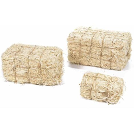 Balle di fieno decorative per casa e negozi set da tre pezzi