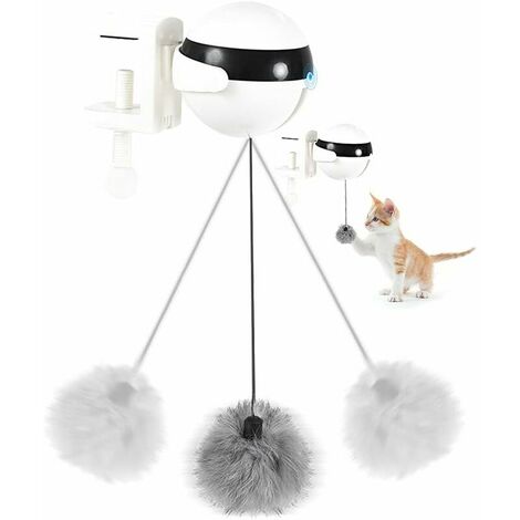 Balle En Peluche Pour Chat, Balle De Levage Interactive Automatique Pour Chat, Balle En Peluche Électrique, Jouet Pour Chat Yo-Yo, Balle En Peluche Pour Lapin Mains Libres