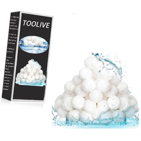 Balle Filtrante Piscine,800g Balles Filtrantes pour systèmes de Filtre a Sable Piscine Remplacer 29kg de Sable Filtration Piscine,Convient aux systèmes de Filtration pour Piscine-