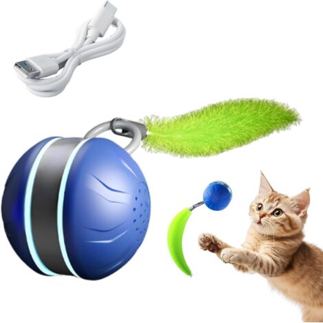 Balle Interactive pour Chat - 2 Vitesses Type - C Rechargeable Jeux