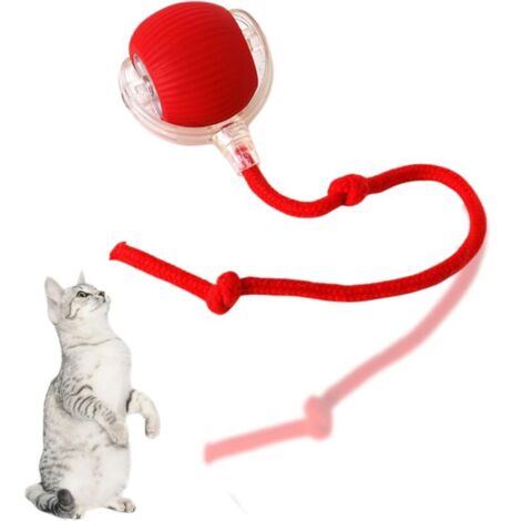 Balle interactive pour chat, jouet électrique à mouvement automatique pour chat, balle roulante pour exercice d'intérieur pour chat, rechargeable par USB