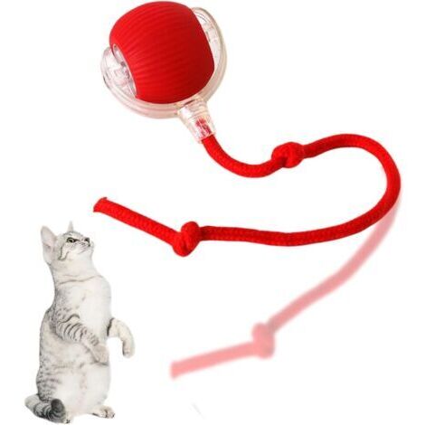 Balle interactive pour chat, jouet électrique à mouvement automatique pour chat, balle roulante pour exercice d'intérieur pour chat, rechargeable par USB
