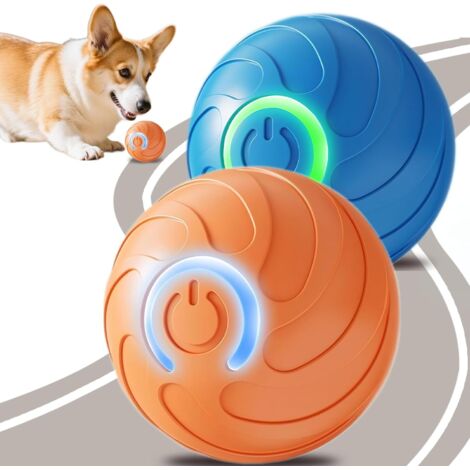 AUTRES Balle interactive pour chien, 2PCS Smart Ball Interactive Dog Toy, balle roulante pour chien avec lumière LED, rechargeable par USB, Intelligent Rolling Ball, pour chiots, petits, moyens chiens