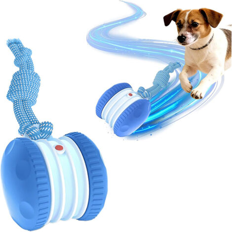 Balle interactive pour chien — balle qui roule toute seule, avec une corde, balle ludique à détection de mouvement, se déplace de manière aléatoire, rechargeable, convient à tous les chiens, quelle qu