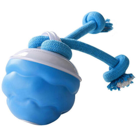 Balle interactive rechargeable pour chien, balle roulante activée par le mouvement pour petits chiens, idéale pour l'entraînement en intérieur et en extérieur et pour lutter contre l'ennui (bleue).