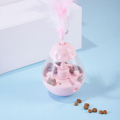 Balle interactive rose pour animaux de compagnie avec haut-parleurs intégrés pour soulager le stress et éduquer