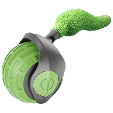 Balle interactive verte pour chat d'intérieur