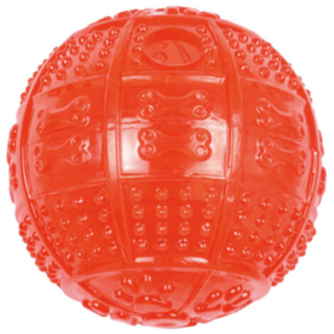 Balle pour Chien "Distributeur de Croquettes" 8cm Rouge