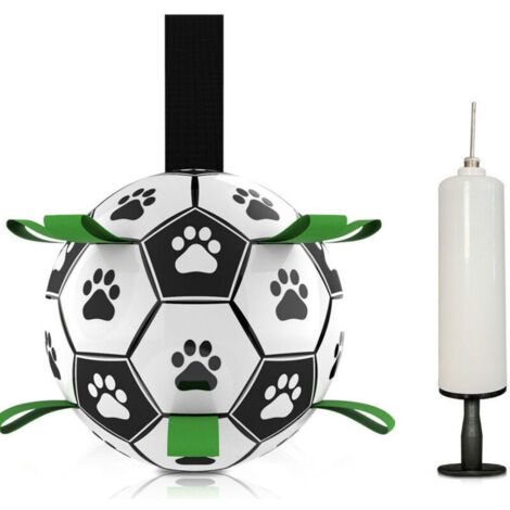 Balle pour chien, jouet interactif avec poignée, idéal pour tirer à la corde, idéal comme cadeau d'anniversaire pour chiens de taille moyenne ou grande (15 cm)