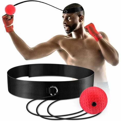 Balle réflexe de boxe, réflexe de balle de combat sur corde avec bandeau pour les réactions de vitesse d'entraînement de combat MMA