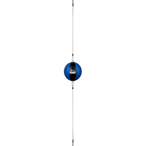 Balle réflexe Ring Sport/Poire en PU noir et bleu