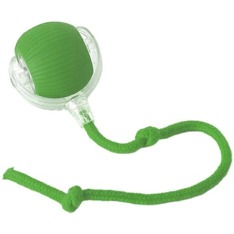 Balle roulante verte pour chat interactif--